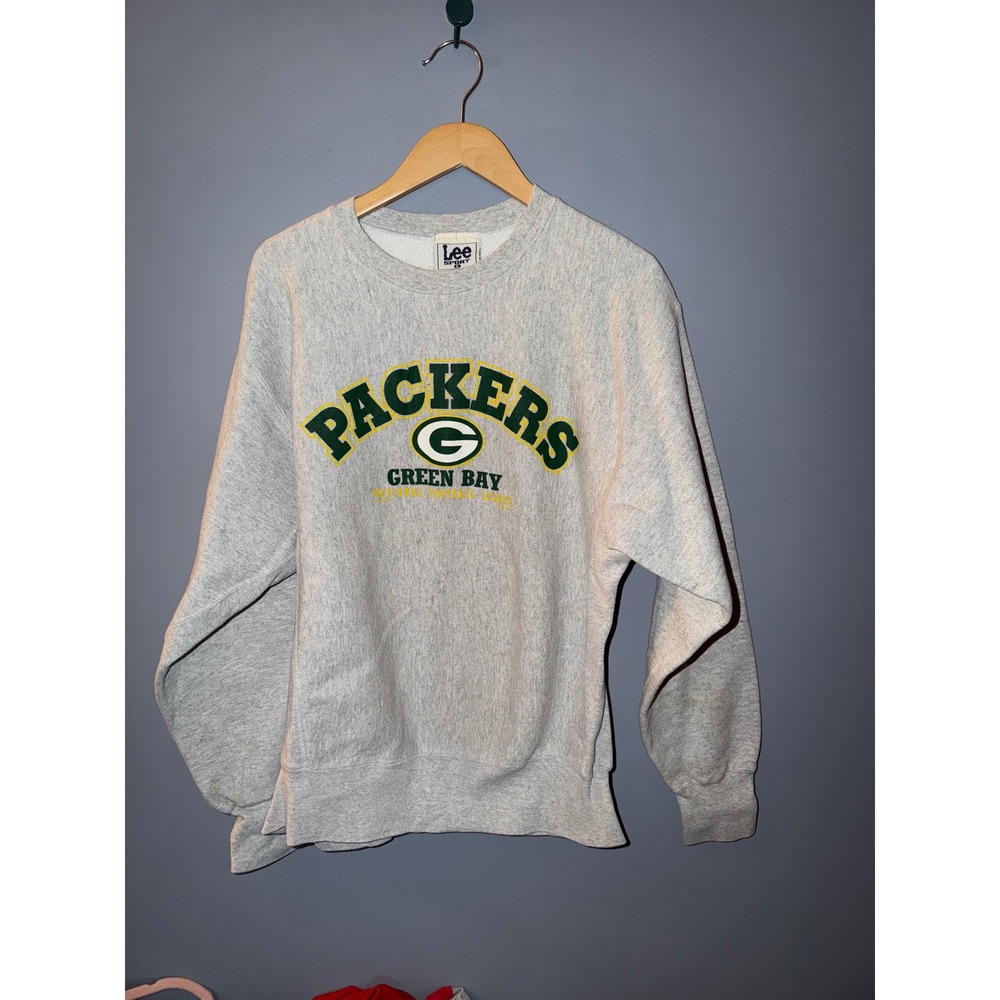 Vintage Lee Sport Green Bay Packers Sweatshirt Gray L NFL Made in USA 90s Crew